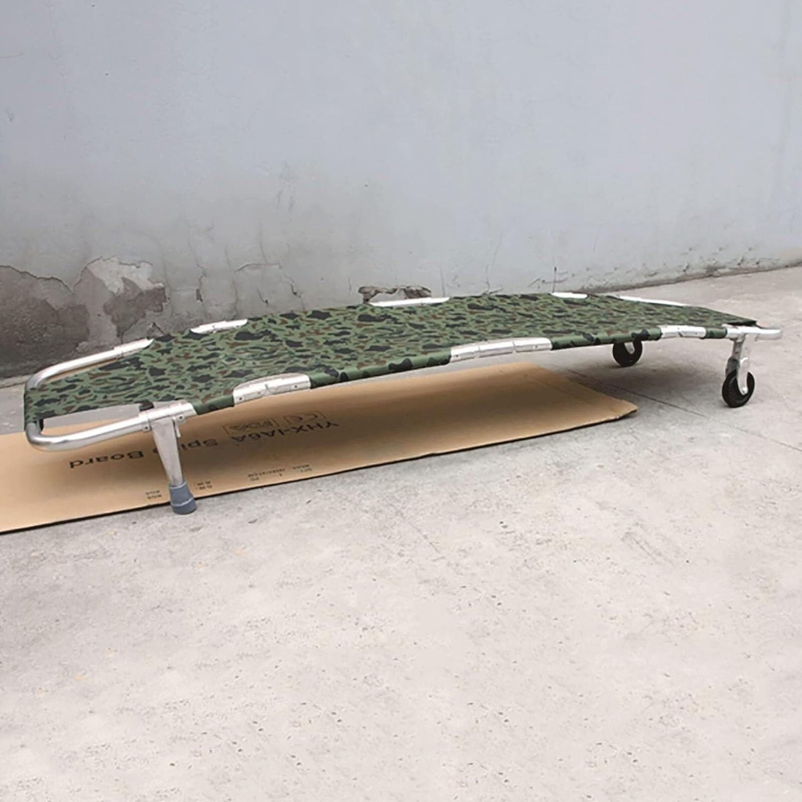 Camilla de rescate de emergencia: Camilla plegable portátil de aluminio con ruedas y Bolsa de almacenamiento, Camilla portátil para salvamento en exteriores, Cami