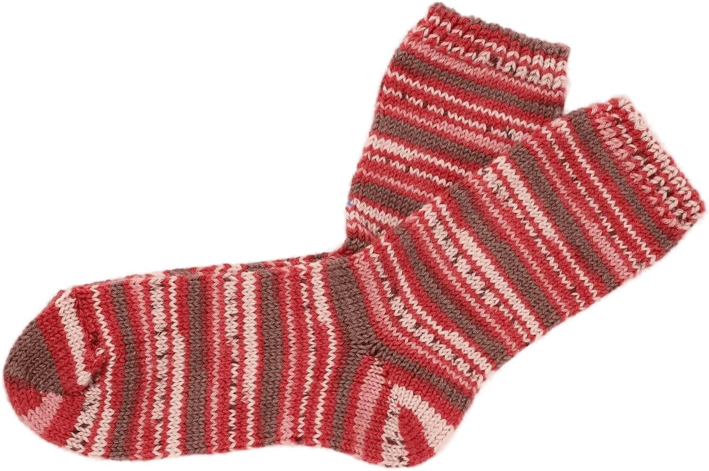 Irish - Doogan Donegal Irish Walking Fairisle Socks from Ireland superfine wool socks - Pink (Medium)