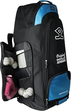 SHREY Pro Premium Duffle Cricket Kit Bag (Black/Blue, Standard)