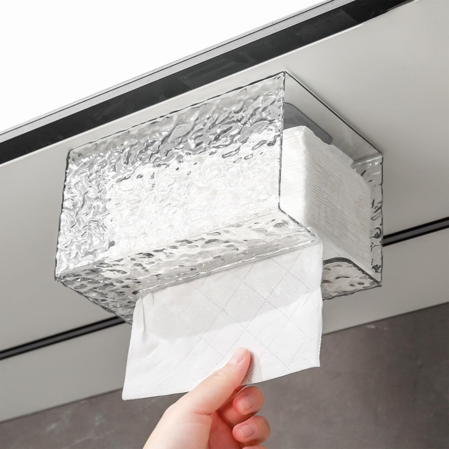 Multifunction Tissue Dispensers Wall-Mounted Tissue Holder Paper Towel Dispenser 6.85x3.54x4.72in PET for Durability
