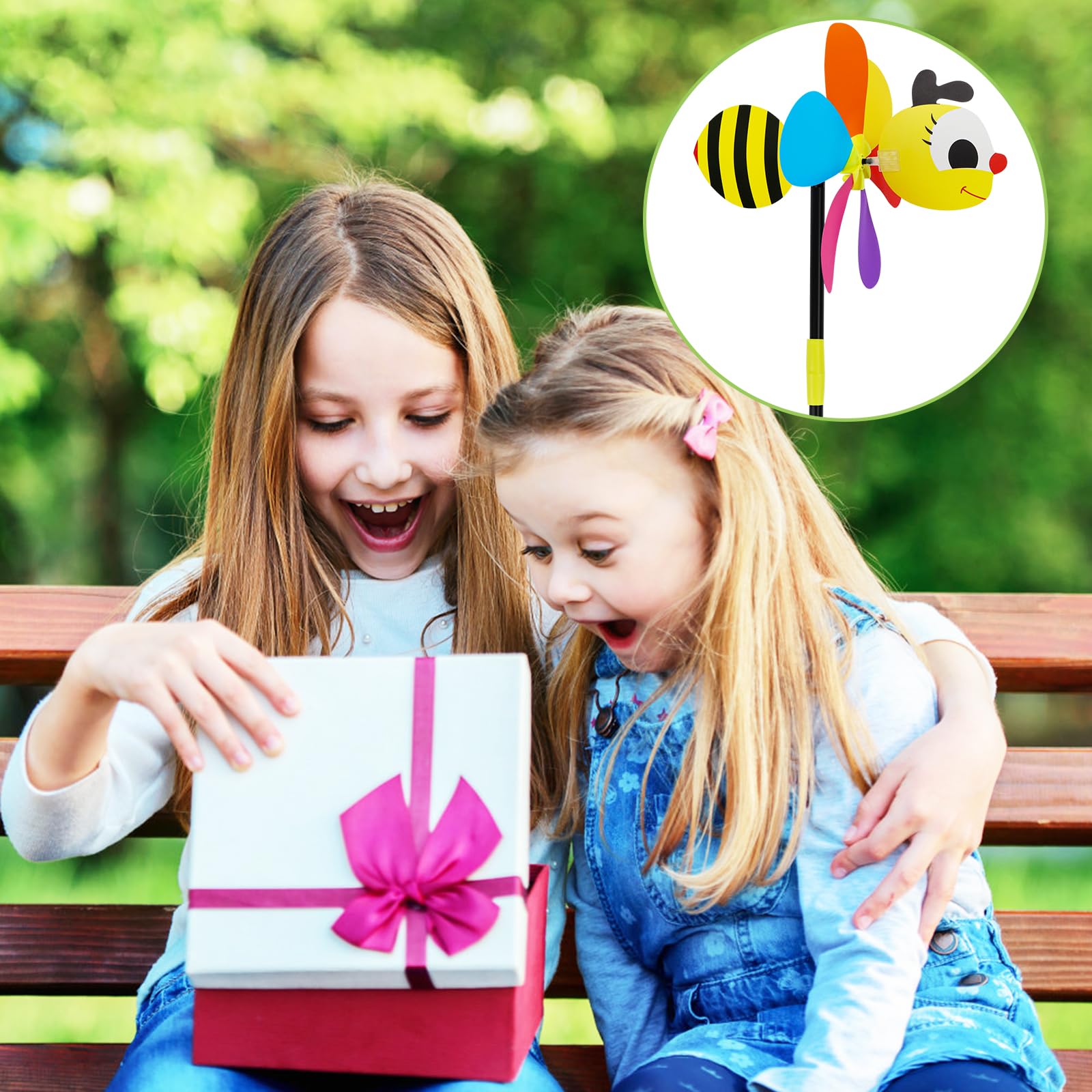 Molinillo de viento para niños, 4 piezas, molinos 3D para jardín y balcón