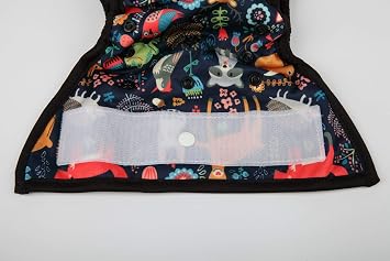 Baby Cloth Diaper Cover Nappy Hook and Loop Double Gusset 6.6lbs to 33lbs (Animal Friends)