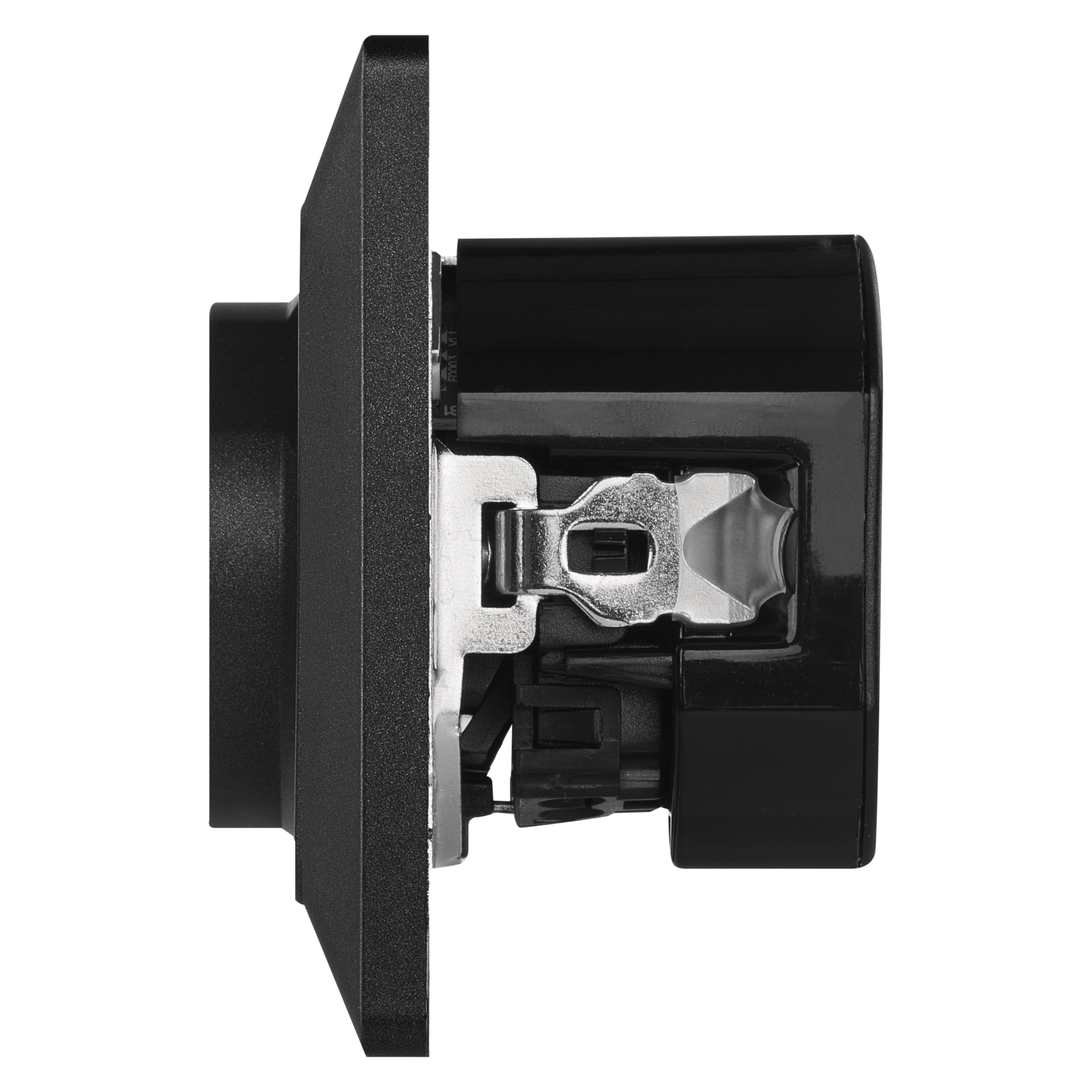 Emos A6000.3 Presa da Incasso con 2 Porte USB Schuko, Sistema 55, 5 V/2,1 A, per Ricarica Cellulare o Smartphone, Colore: Antracite