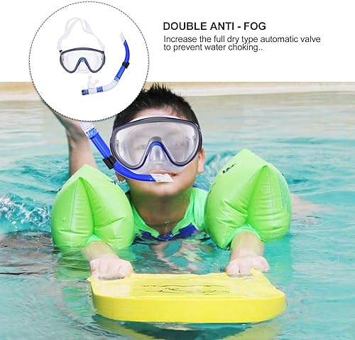 Miniatura 4 de Juego de máscara de esnórquel seco para adultos, máscara de buceo antivaho con sistema de esnórquel completamente seco, cómodo kit de equipo de