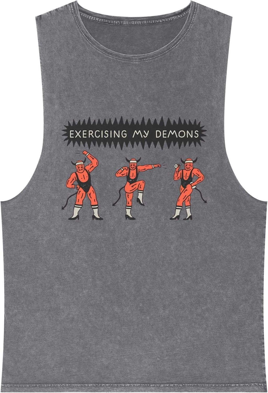 Unisex Stonewash Tank Top – Motivational Workout Shirt – Fitness Apparel for Men & Women – Gym Wear & Exercise Gift