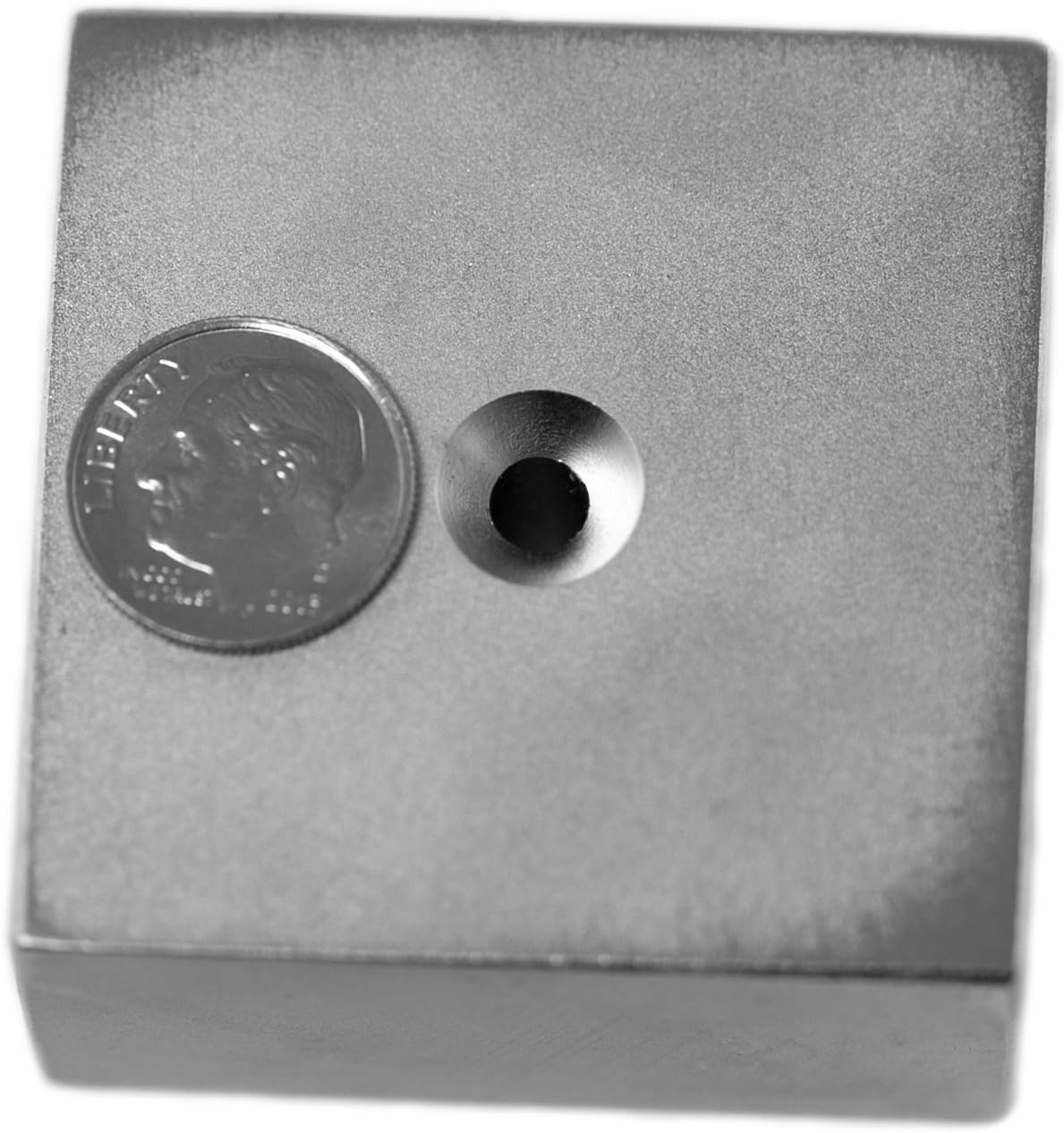 Applied Magnets® 2" x 2" x 1" Dual Sided Countersunk Grade N42 Neodymium Block Magnet
