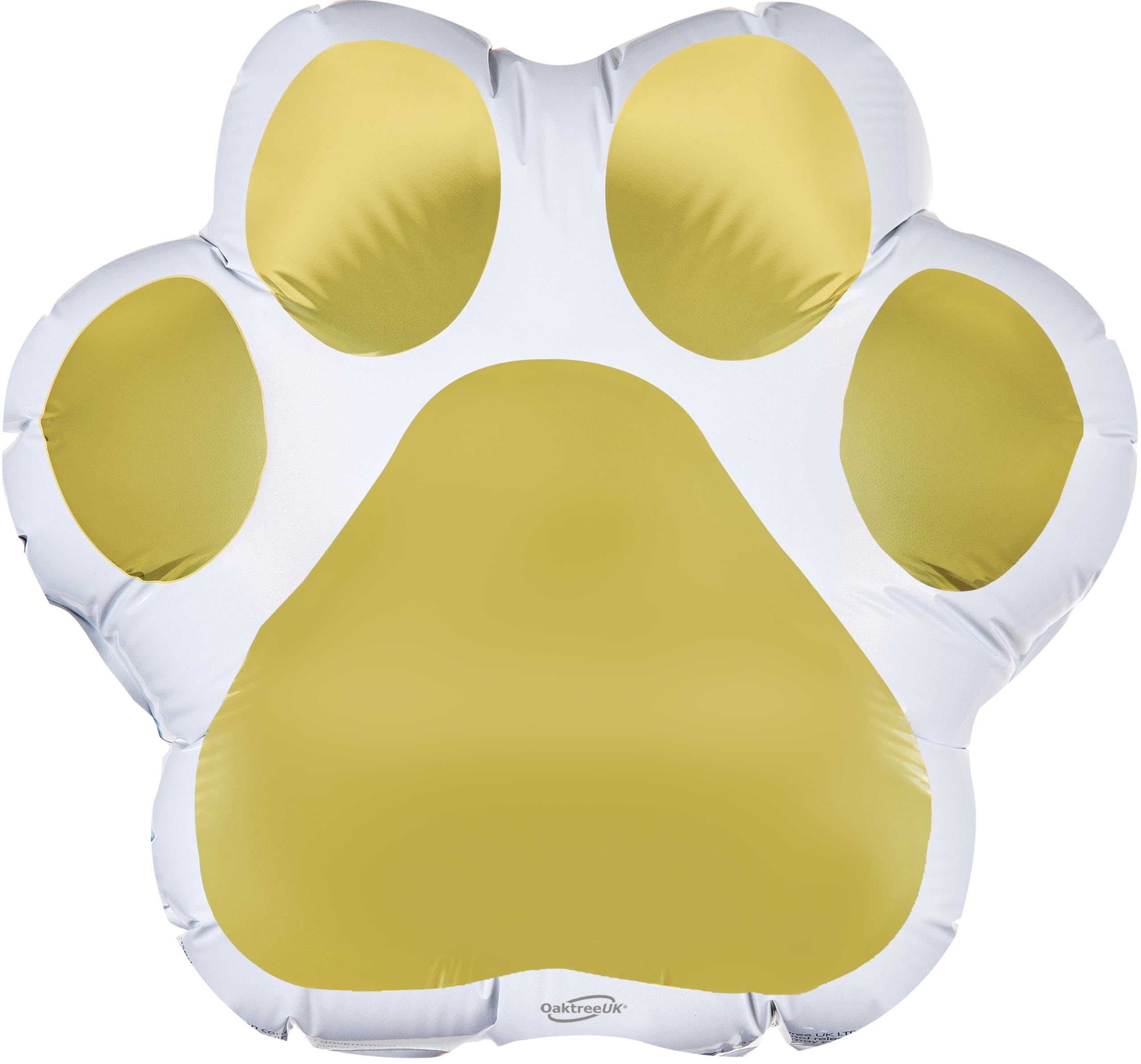 Oaktree Shape 20" White/Gold Large Paw Print Packaged