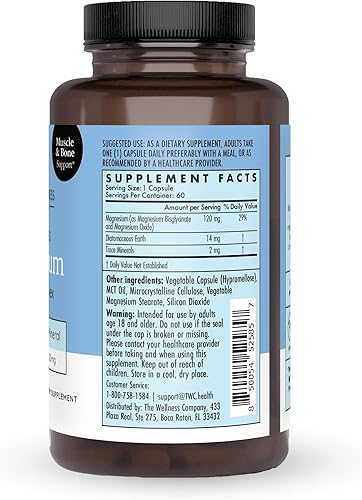 Miniatura 3 de Glicinato de magnesio y citrato de magnesio 60 cápsulas Sin OMG, sin gluten Apoya la relajación muscular y la salud cardiovascular