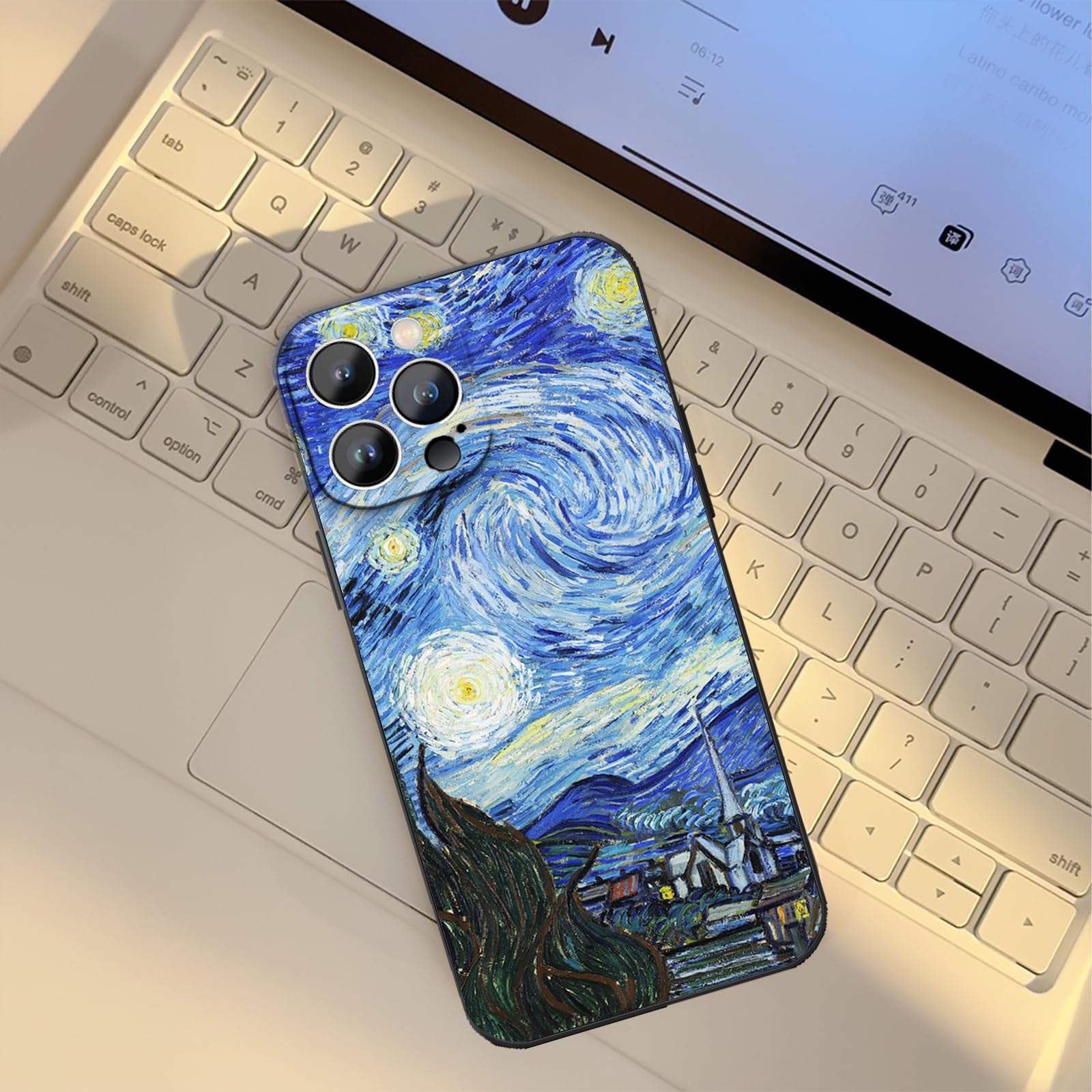 Custodia Per IPhone XR Con Gatto Starnight E Van Gogh – Onemiliayears, Design Originale, TPU Morbido, Antiscivolo E Antiurto, Regalo Per Ragazze