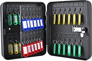 Key Box Wall Mount 48 Key Hooks and Tags