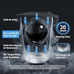 Clear Ice Cube Maker, 2.5" Easy-Release Sphere Ice Maker, Stainless Steel Clear Ice Maker (Black, 4 Pack)