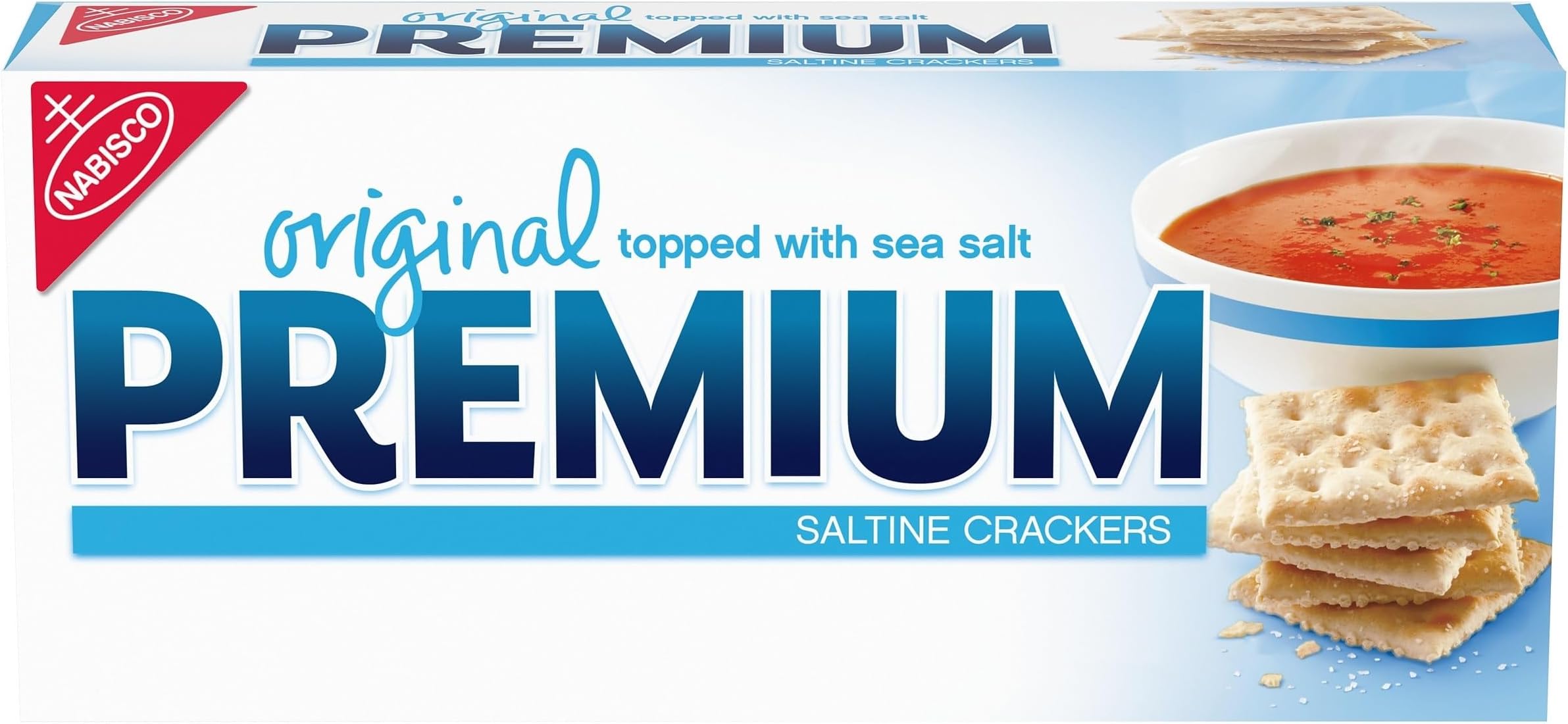 Premium Original Saltine Crackers, Lunch Snacks, 8 oz