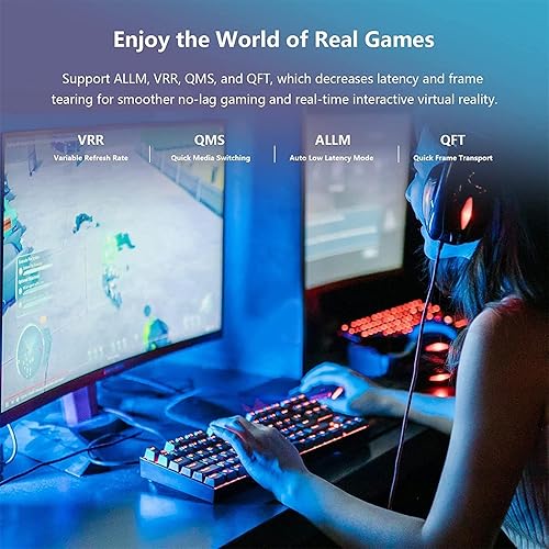 Miniatura 6 de dyplay Cable HDMI 8K 2.1 48Gbps 50 pies, cable HDMI de fibra óptica de ultra alta velocidad para HDR ARC y VRR y ALLM, QTF y QMS, 8K @120Hz/60Hz, 4K