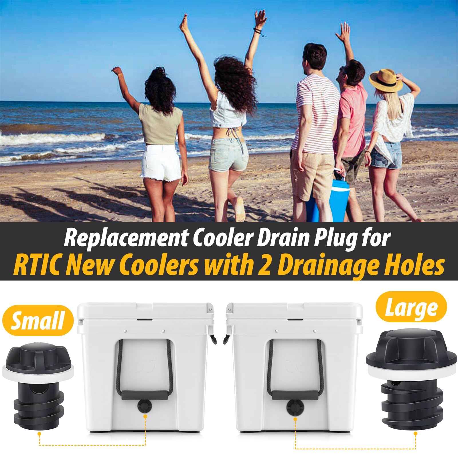 Cooler Drain Plug For RTIC Coolers, Pack Large