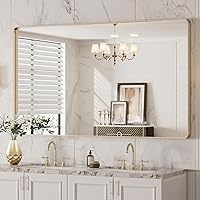 Vista 205 de LOAAO - Espejo de baño con marco de metal negro de 28x36 pulgadas para pared, espejo de tocador de baño negro mate estilo granja, antióxido, se