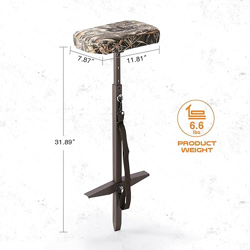 Miniatura 3 de TR Asiento de barro, asiento acolchado de camuflaje pantano, asiento de caza plegable, equipo de caza de pato de aves acuáticas, equipo para