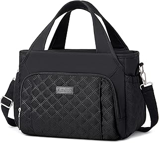 Lunch Bag for Women, Insulated Lunch Box for Work, Large Leakproof Cooler Purse with Side Pockets & Removable Shoulder Strap Women's Lunch Tote Bag for Picnic Beach Cute Lunch Bags