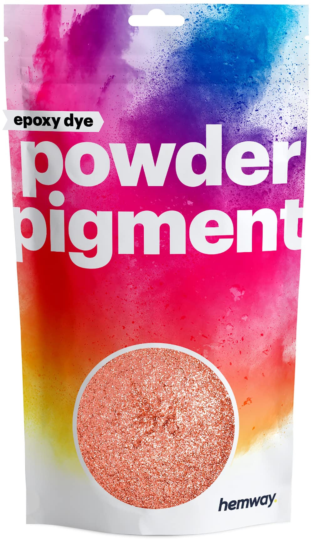 Hemway Metallic Sparkle Burnt Orange Epoxy Dye Powder Pigment Powder 50G | Mica Pigment For Resin, Epoxy, Polyurethane Paint, Jewellery & Resin Floors, Colour Enhancement