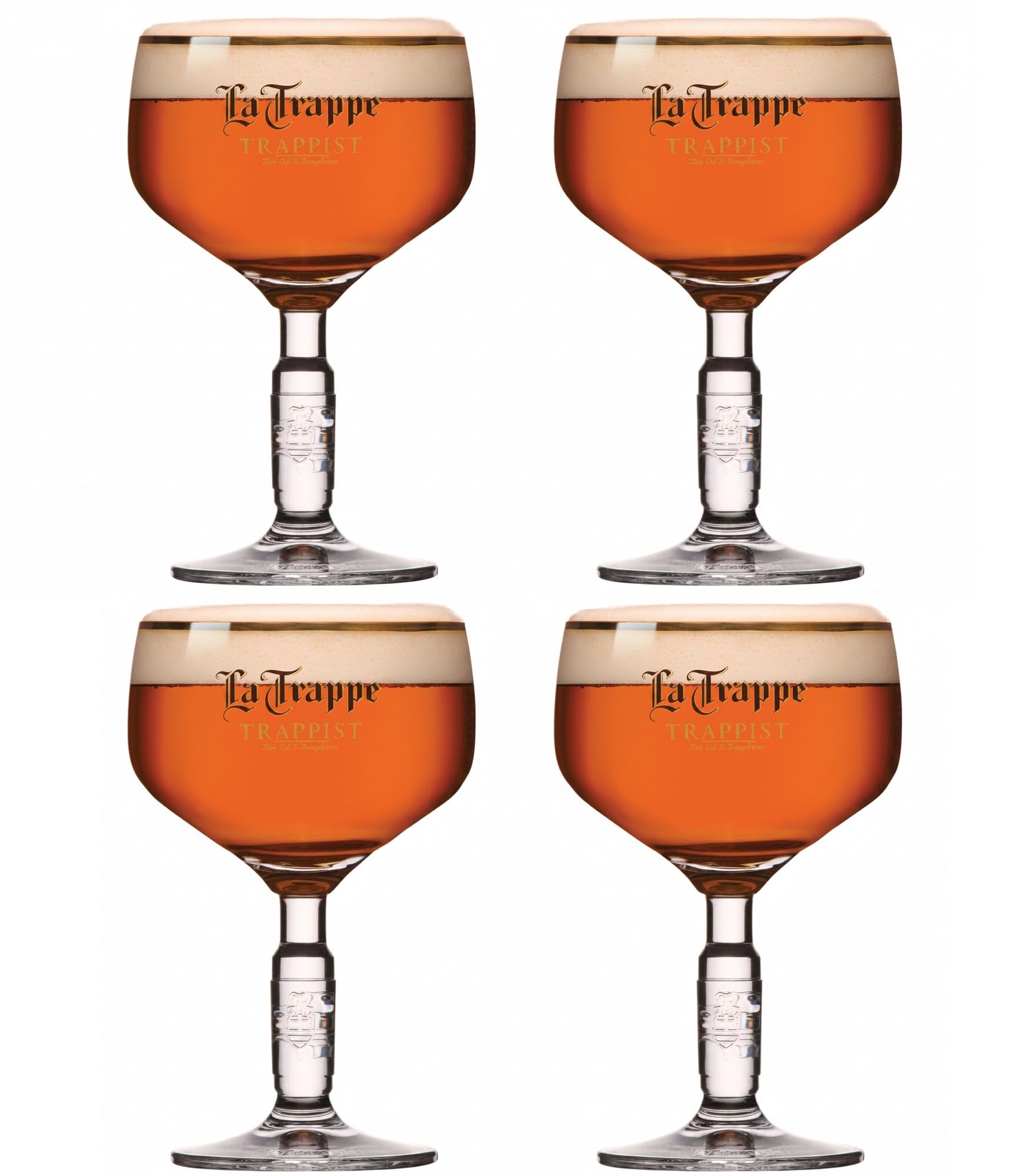 La Trappe Bierglas, Set aus 4, 250 ml, Glas, spülmaschinenfest