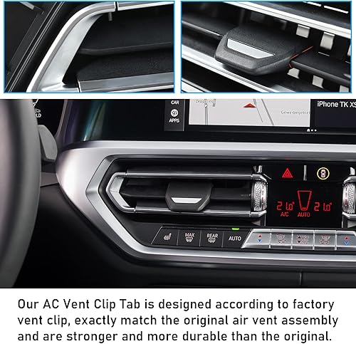 Miniatura 6 de Jaronx Compatible con clips de ventilación de aire BMW para 3 pies G20 G214 pies G22X3 G01X4 G02Z4 G29, juego de pestañas de salida de aire