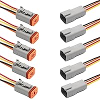 Vista 12 de Deutsch DT Conector de 6 Pines, 6 Vías, Conector Eléctrico Automotriz Impermeable, Clavija Macho y Hembra, Arnés de Cableado con Cable de 16AWG