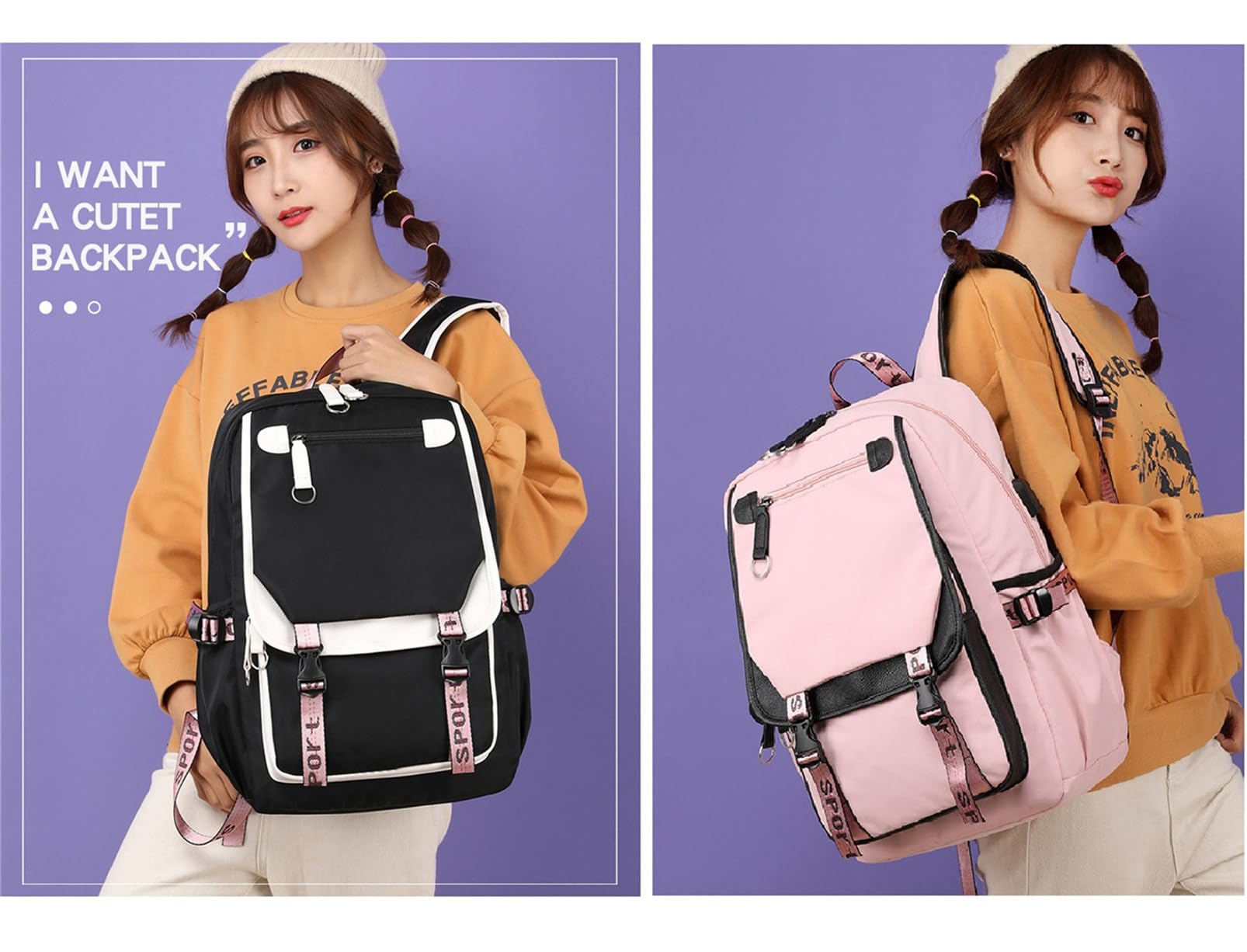 GO2COSY Anime Backpack My Happy Marriage Daypack Student Bag School Bag with USB port 3