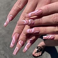 Vista 11 de Juego de manicura de uñas francesas acrílicas, reutilizable, 12 tamaños, kit de 24 uñas