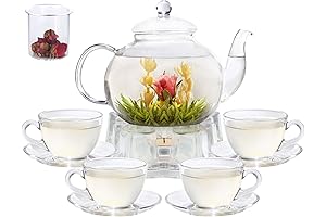 Exquisite Glass Teapot with Warmer: A Tea Lover's Haven