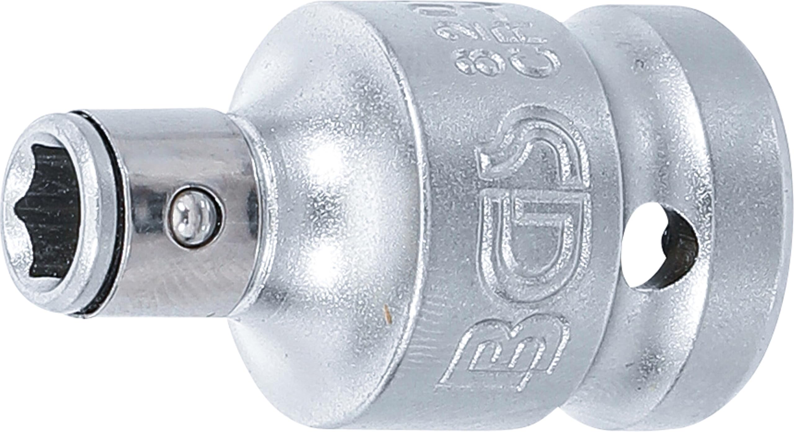 BGS 8201 | Adaptador de puntas con bola de retención | 12,5 mm (1/2") | hexágono interior 6,3 mm (1/4")