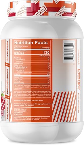 Vista 40 de REDCON1 MRE Lite - Proteína en polvo integral, Blueberry Cobbler – Reemplazo de comidas bajo en carbohidratos y sin suero con mezclas de proteínas