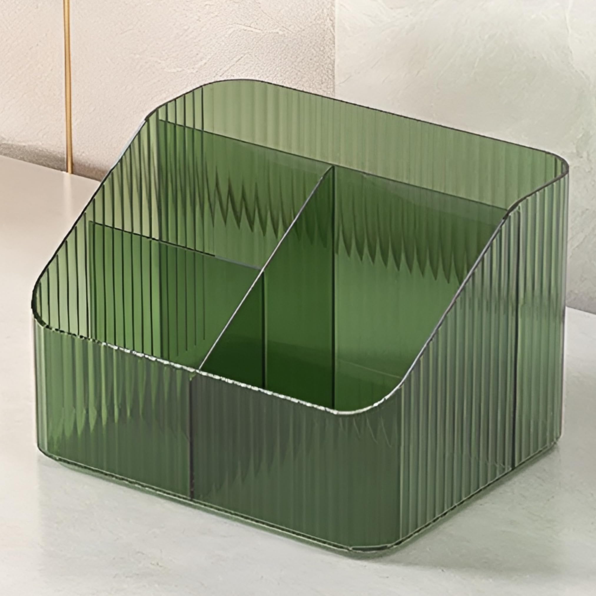 HoopVool Makeup Brush Holder,4 Slot Storage,Luxury striped Holder,for Vanity Decor,Cosmetic Display cases, Ofiice Stationary Pen Pensil Desk Organizer. (Large, Green) (B0CXMVDC2Z) Amazon Price History, Amazon Price Tracker
