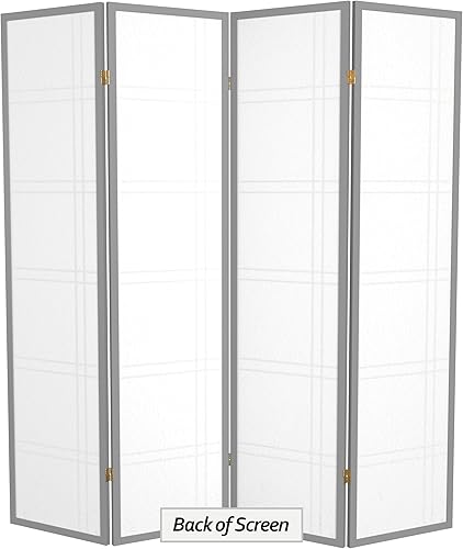 Miniatura 57 de Red Lantern Divisor de habitación con 5 paneles de doble cruz Shoji de 6 pies de alto Marfil,Oro,Gris,https://www.amazon.com/dp/undefined