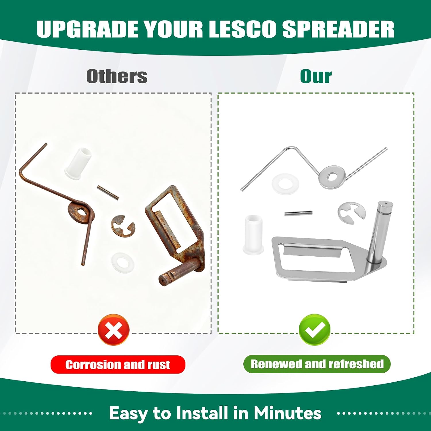 092463 Spreader Agitator Kit, Replacement Spreader Parts for Lesco 091186, 705699, 092807, 101186 & 021820 High Wheel Fertilizer and Push Seed Spreaders