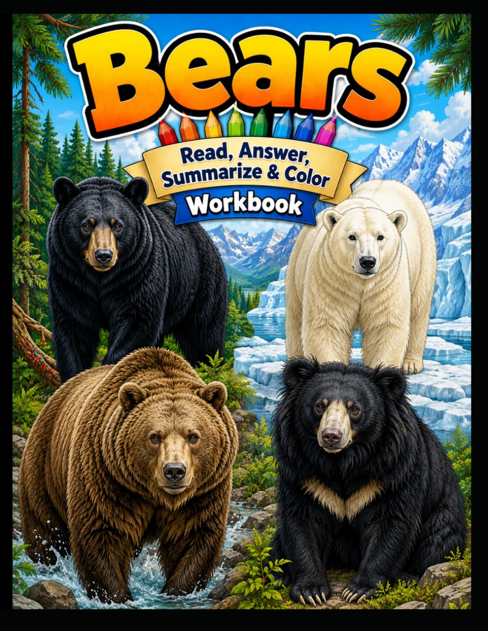 Bears Workbook: Read, Answer, Summarize & Color" (Read, Color & Answer Workbook Series)