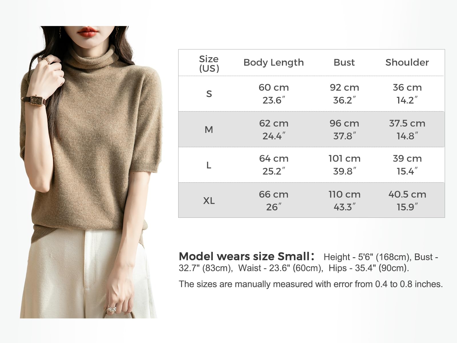 Chanyarn Donna 100% Lana Merino Manica Corta Maglione 2025 Primavera Estate Inverno Casual Dolcevita Senza Cuciture Maglia Maglione