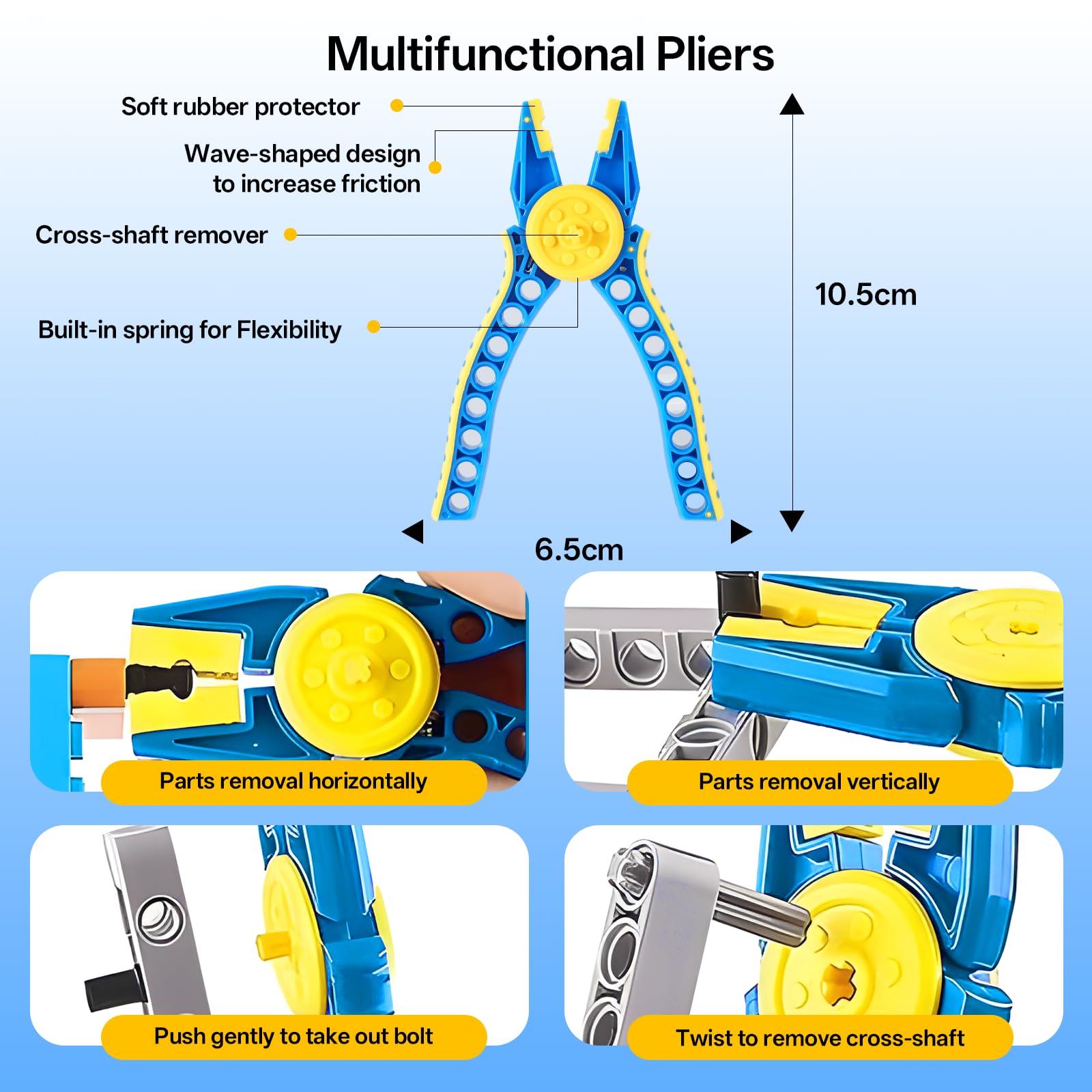 33-Teiliges Pneumatik-Set, APKLVSR Power Functions Motor Set mit Technic-Pumpen, Luftpumpen Kolbendruck Stangen, Schubstange,Pneumatikzylindern,Manometer, T-Verbindungen Alloy Joint