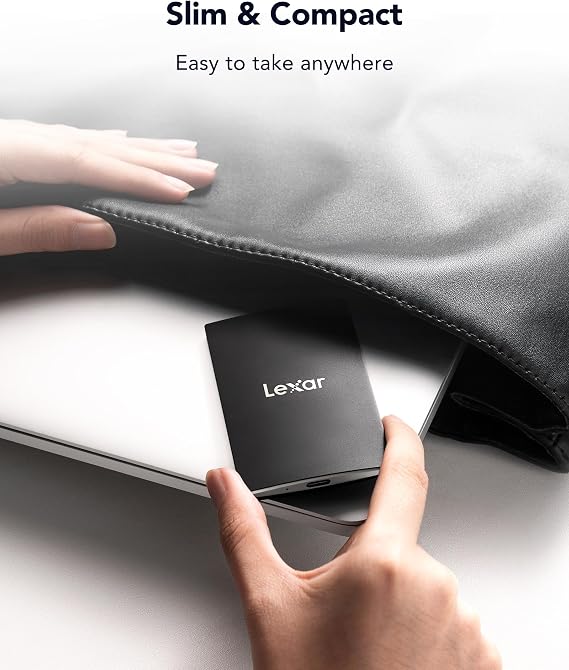 Lexar SL500 harici SSD 2 TB, USB3.2 Gen2x2 taşınabilir SSD, 2000 MB/s'ye kadar PSSD okuma, 1800 MB/s yazma, harici katı hal sürücüsü, iPhone15 Serisi/Mac/PS5/XBOX/Laptop/PC (LSL500X002T-RNBNG) için