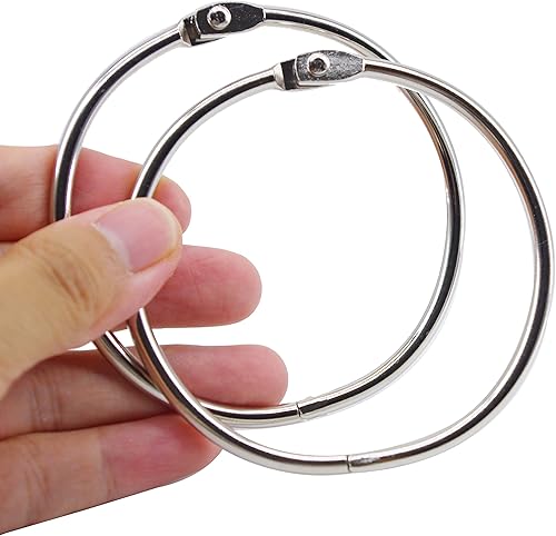 Anillos de metal extra grandes de 3 pulgadas, 12 unidades