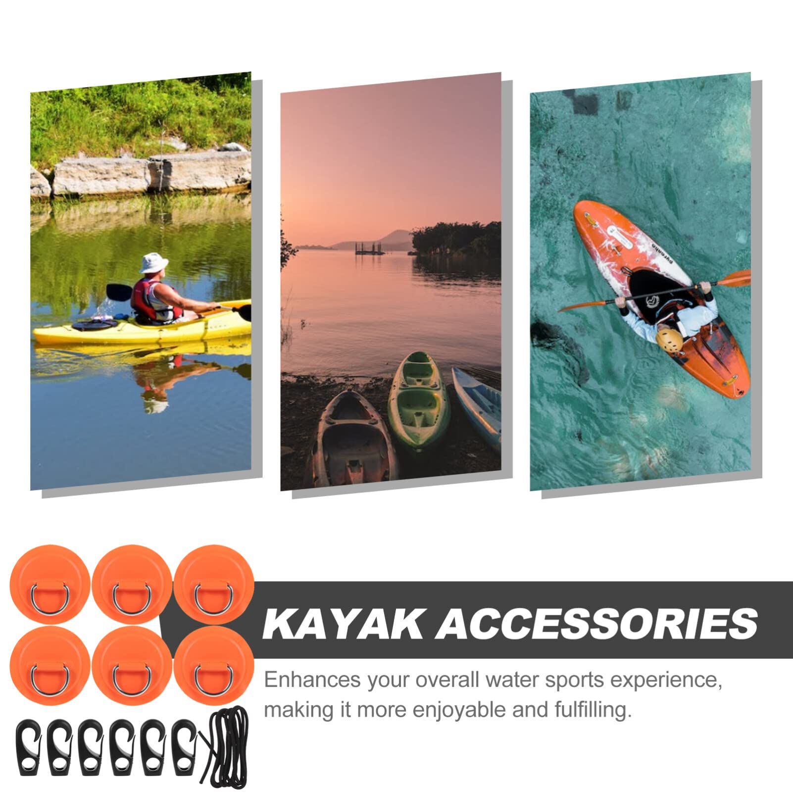 BESPORTBLE Parche De Anillo d Accesorio para Tabla De Paddle Surf Parche para Hebilla De Anilla d para Bote Inflable Uso Kayak y Paddle Surf