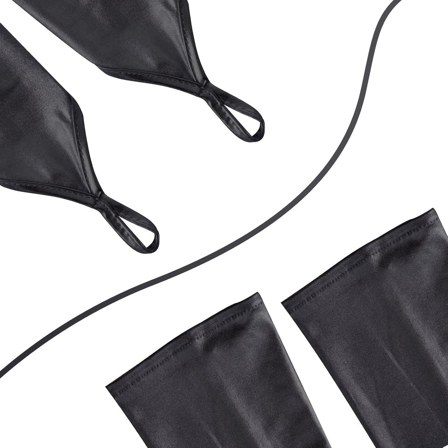 Tayfremn Metallic Gloves Women Costume Fingerless Gloves Halloween Girl Long Elastic Shiny Cosplay Party Accessories - Image 3