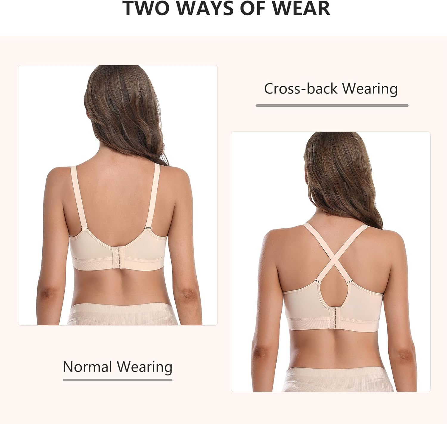 Vinfact Nursing Bras for Breastfeeding Maternity Bra Wireless Pregnancy Sleeping Bralette S-XXL with Extra Bra Extenders - Image 6