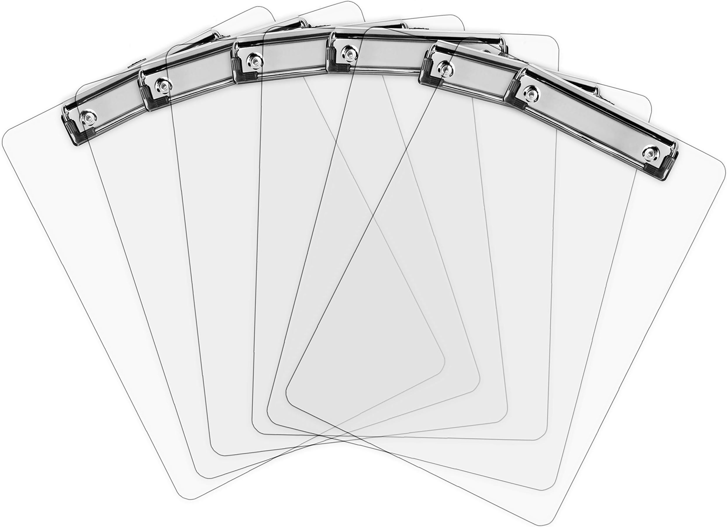 Plastic Clipboards (Set of 6) Transparent Clipboard (Clear