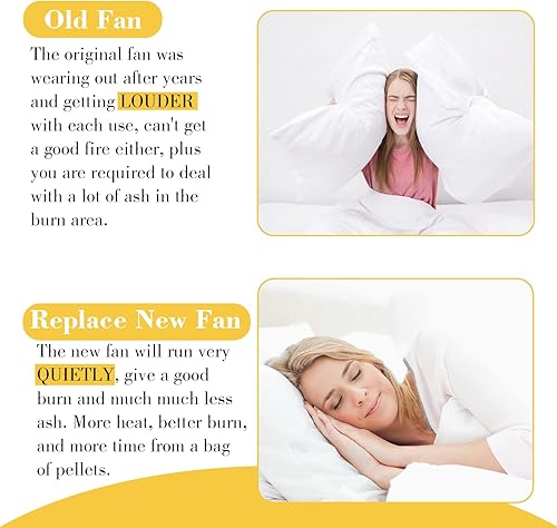 Miniatura 4 de Adviace Soplador de combustión de escape 812-4400 de repuesto para estufas e insertos de pellets Quadrafire/Quadra-Fire y Santa Fe y Contour