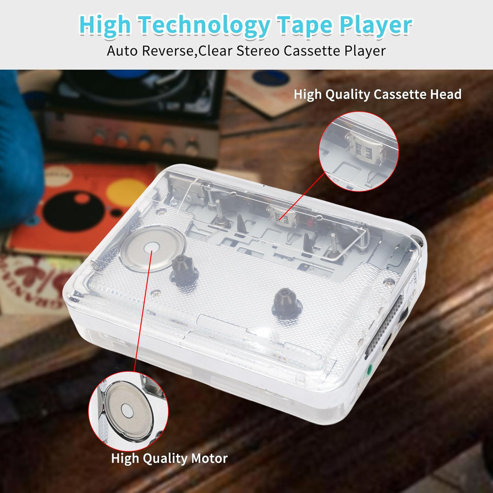 Topiky Cassetta Cassette Cassette su MP3 Converter, USB Cassette Tape Player Cattura Musica Audio MP3, Auto Reverse e Clear Stereo Cassette Tape Player, Audio Cassette a Digital