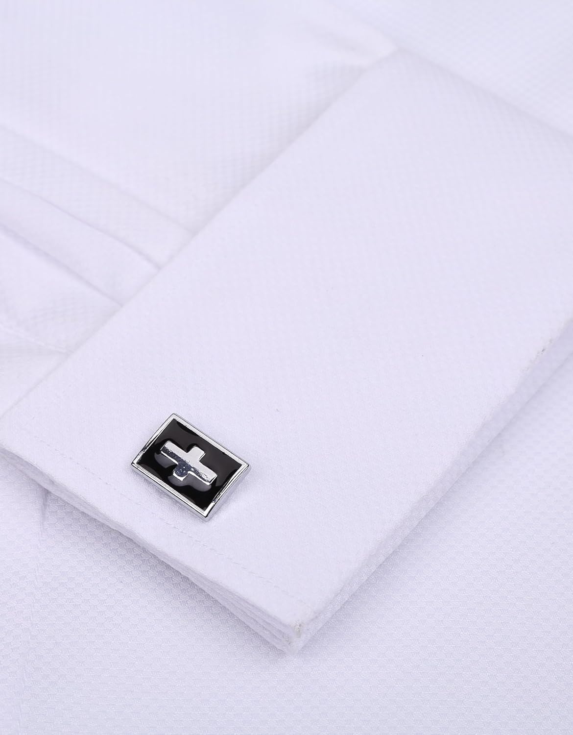 Alimens & Gentle Men's Dress Shirts French Cuff Long Sleeve Regular Fit Formal Tuxedo Cufflinks Shirt - Image 4