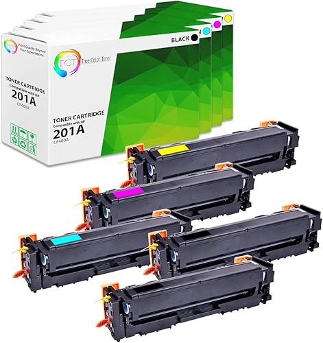 Vista 8 de TCT Paquete de 2 cartuchos de tóner negro 201A, repuesto compatible para impresoras HP 201A CF400A, negro, funciona con impresoras HP Color Laserjet