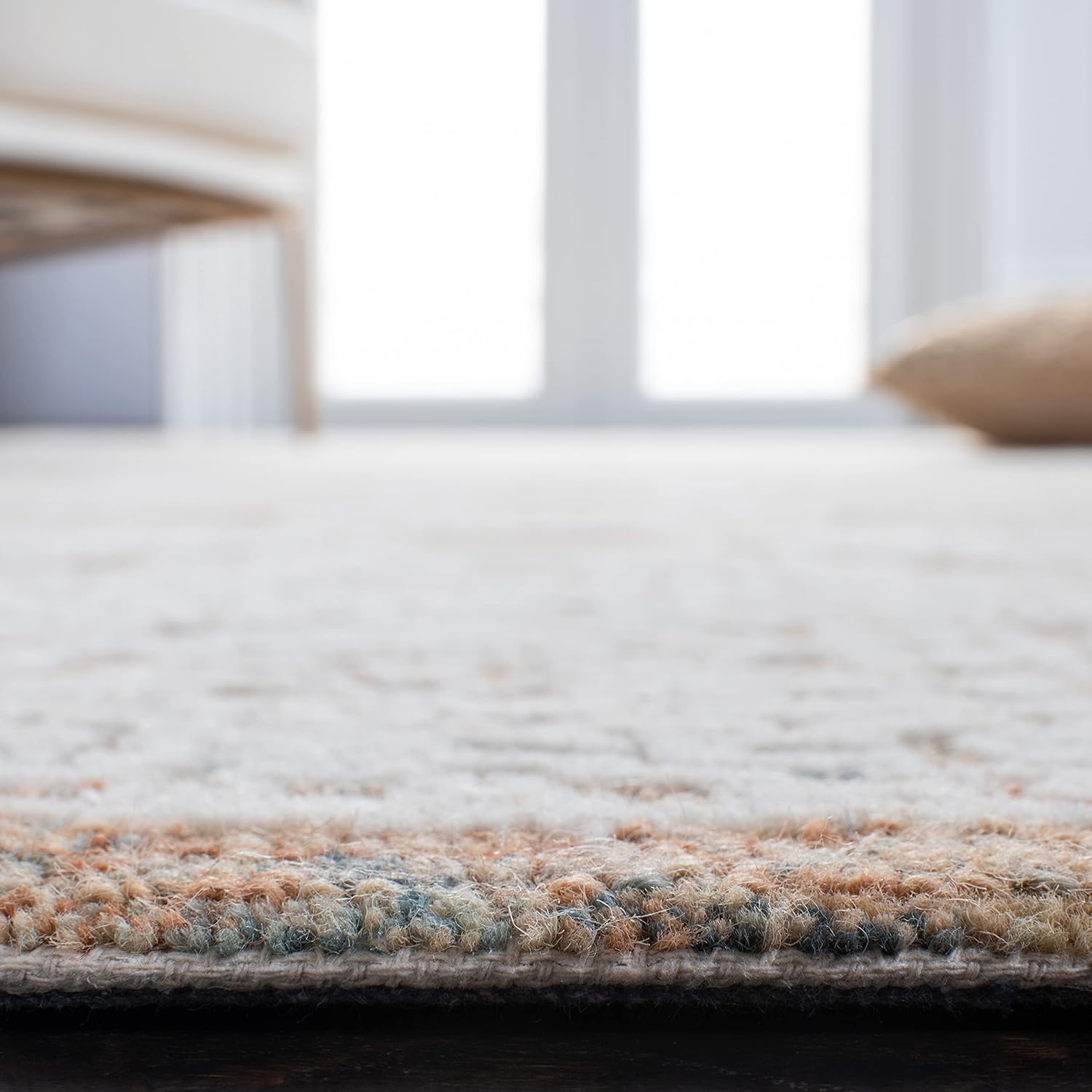 SAFAVIEH Metro Collection 5' x 8' NaturalRust MET803P Handmade Premium Wool Living Room Dining Bedroom Area Rug