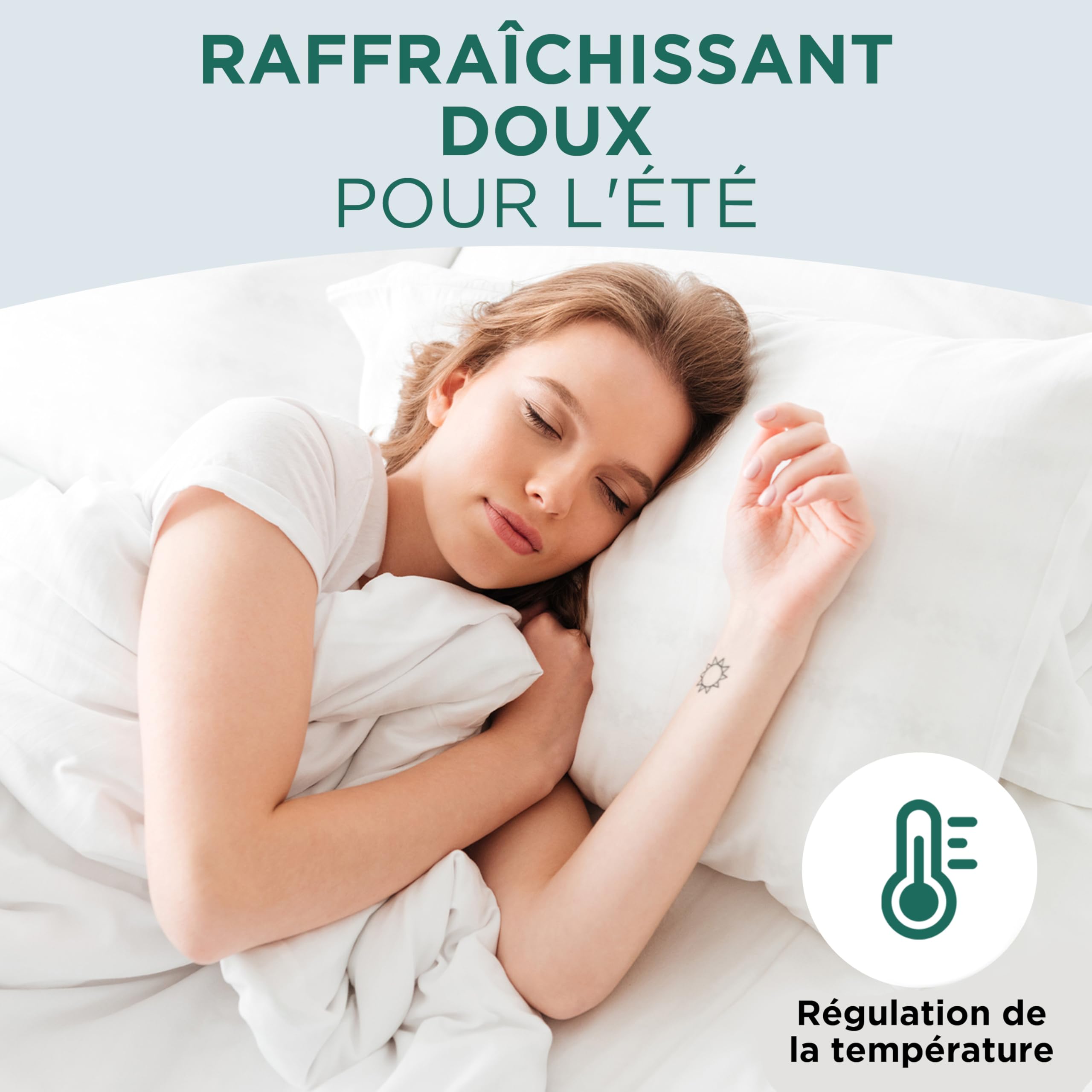 KNERST® Couette Été 260x240 – Couette Légère et Respirante – Couette Microfibre pour Nuits Chaudes – Couverture Lit Lavable et Confortable