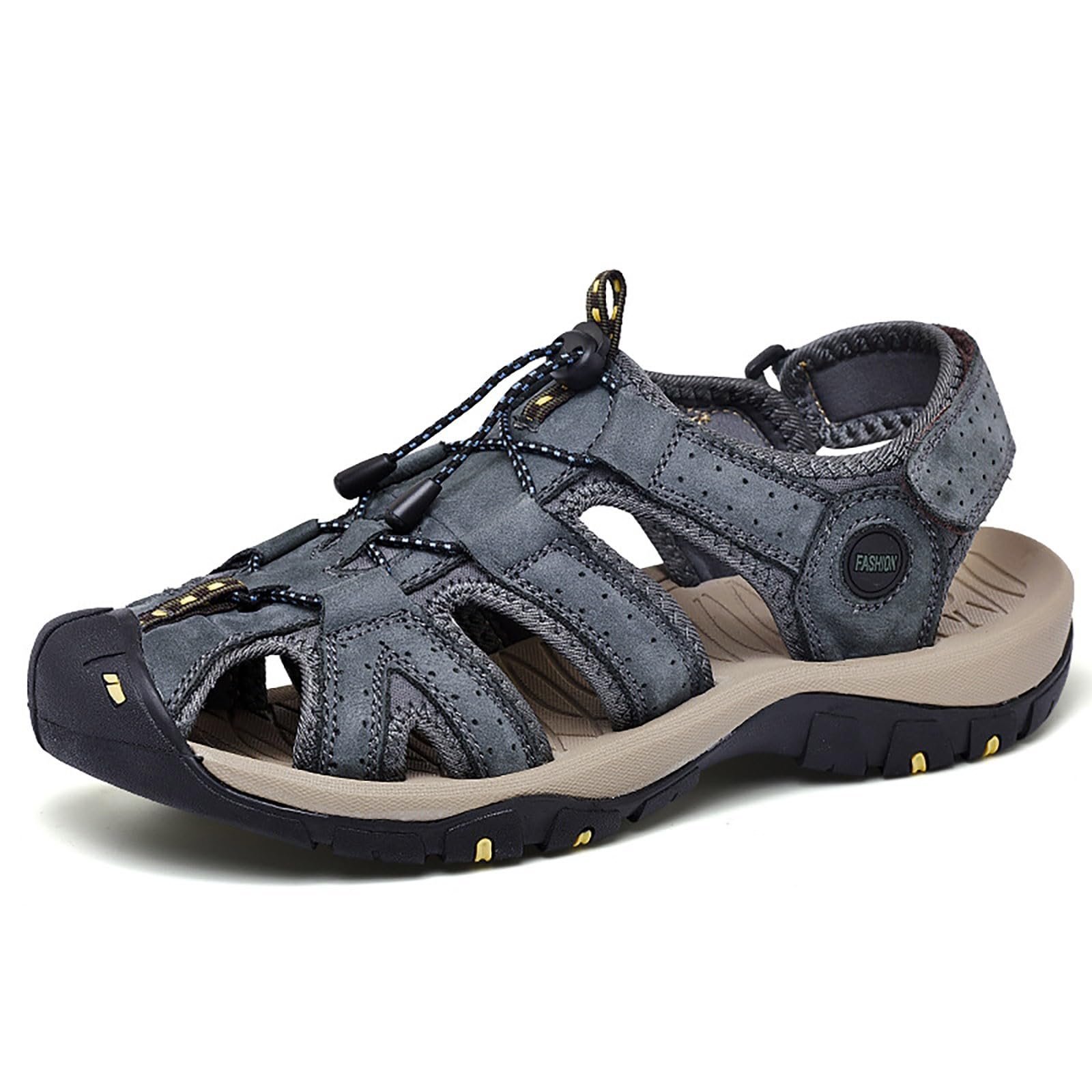 Sandales de randonnée pour homme avec semelle intérieure - Sandales de trekking pour homme - Imperméables - Sandales d'été antidérapantes réglables - Chaussures d'été confortables