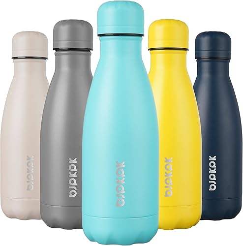 Miniatura 15 de BJPKPK Botellas de agua aisladas de 17 onzas, botellas de agua deportivas de acero inoxidable que mantienen el frío y el calor para viajes, aptas